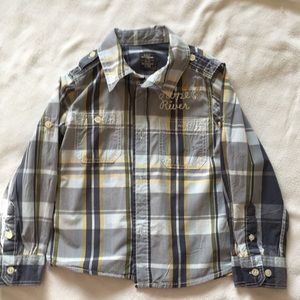 6/$20LOGO H&M Boys long sleeve button up sz US 4/5